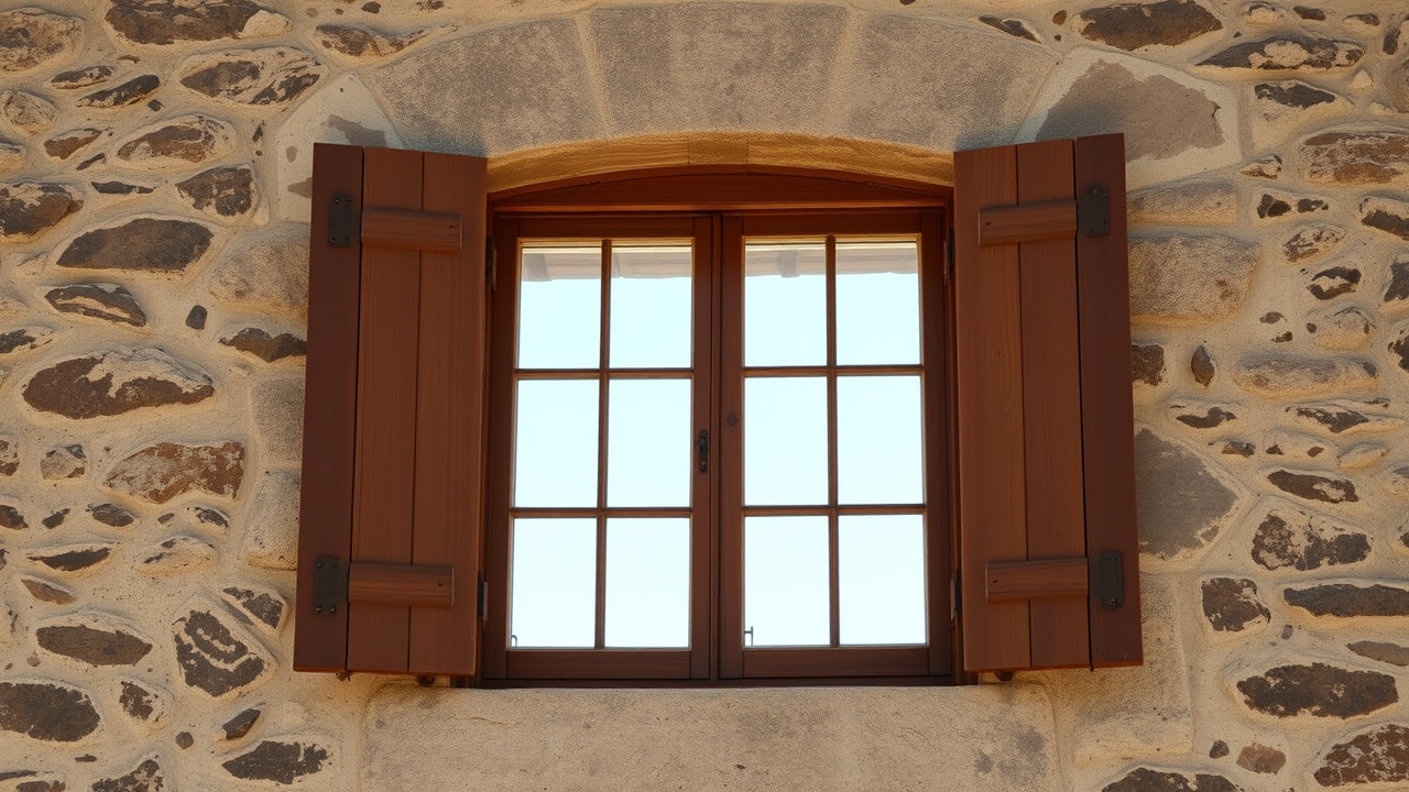 Fenêtre en bois ancienne entièrement restaurée